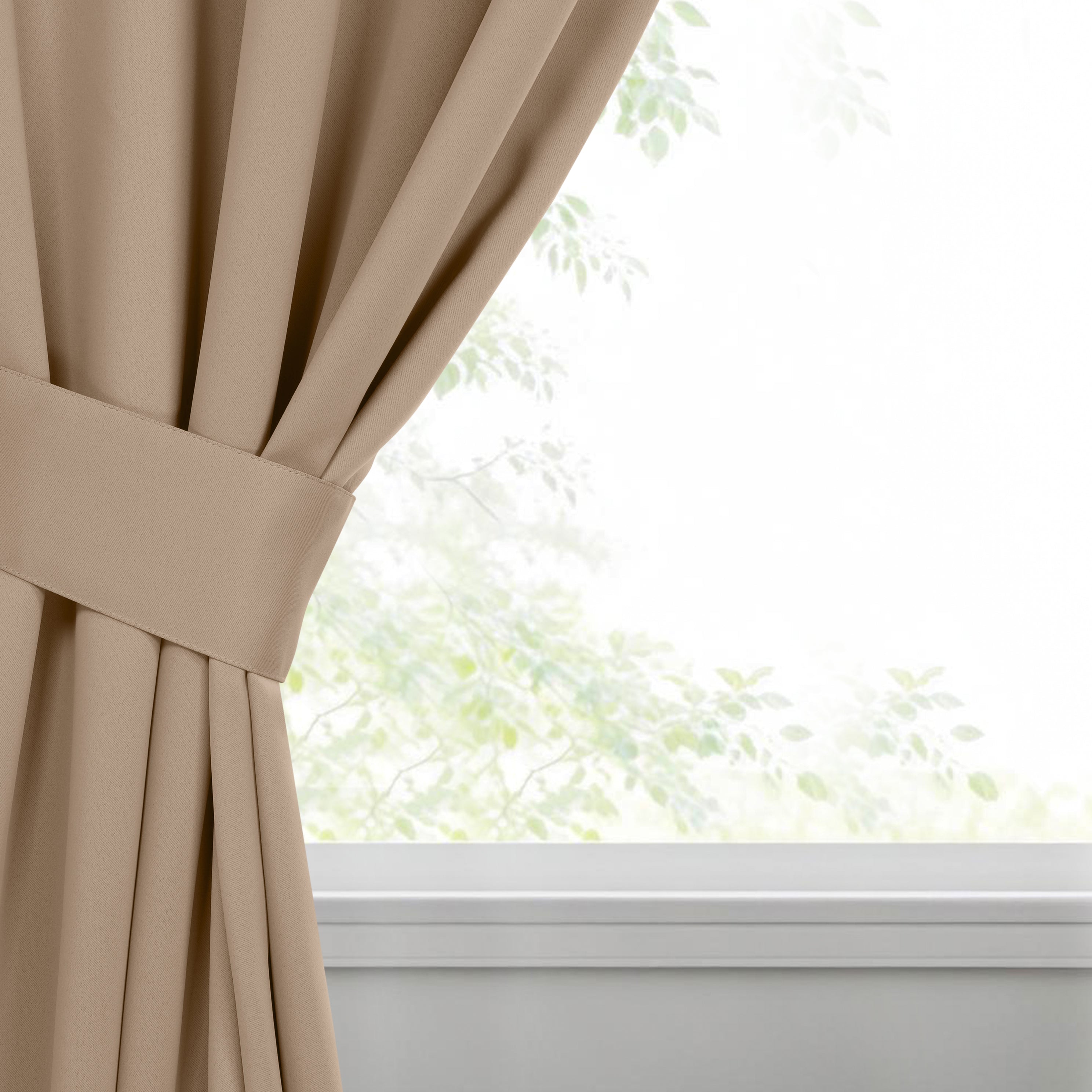 Premium Blackout Curtains Set of 2 - 100% Room Darkening, Machine Washable & Noise Reducing for Bedroom, Nursery & Home Theater