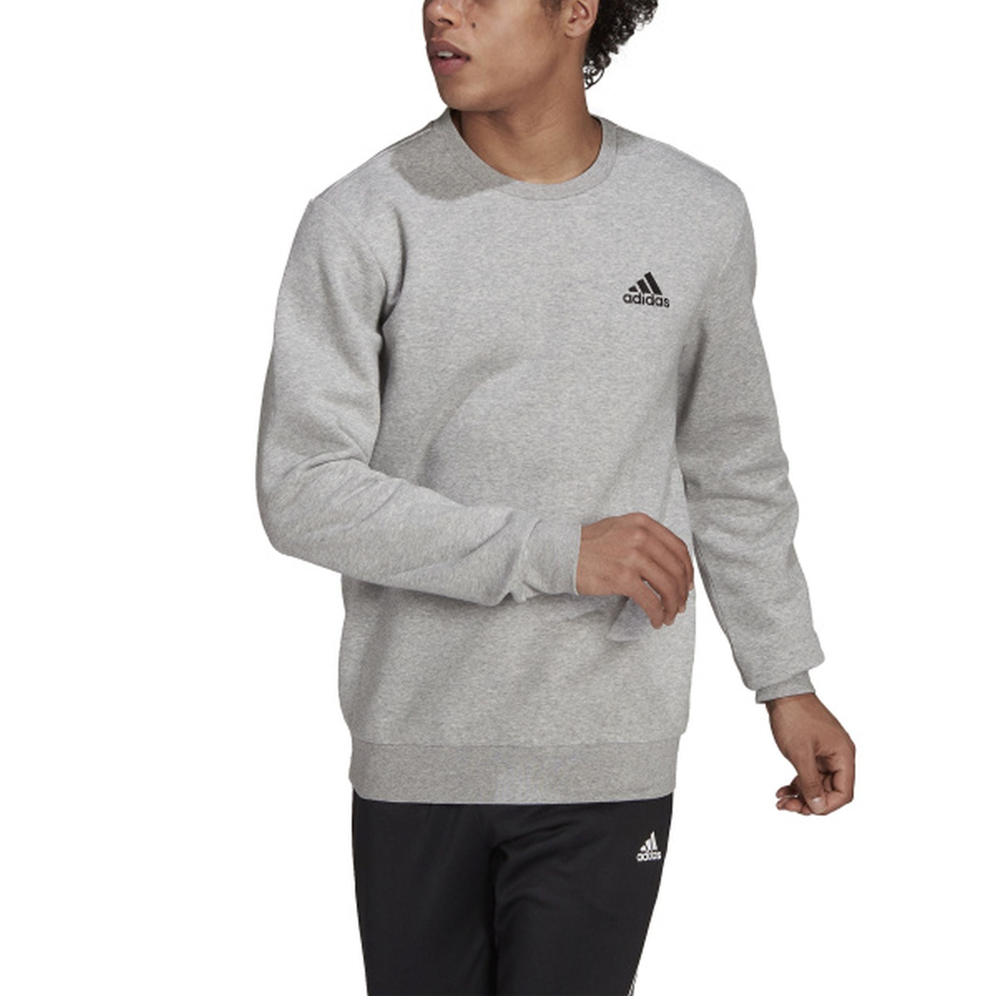 Adidas Men's Feelcozy Sweatshirt - Comfortable Casual Pullover Hoodie for Gym, Running & Everyday Wear