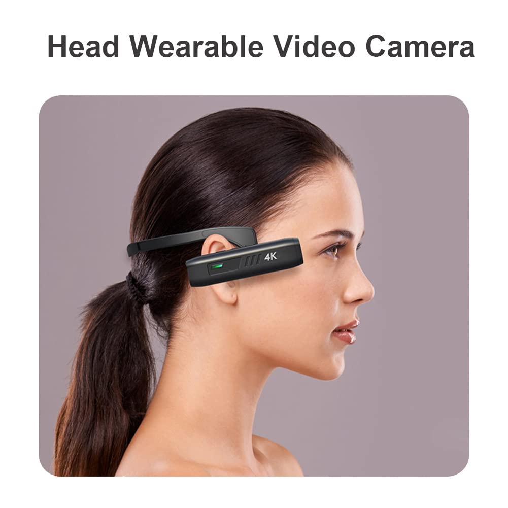 Duontyye 4K 30FPS WiFi Head Mounted Camera - 120° Wide Angle Lens with Anti-Shake & APP Control - Perfect for Vlogging, Sports Recording, and Hands-Free Video Shooting