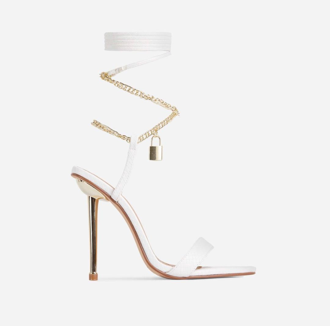 Lalita Women's White High Heels - Elegant Dress Shoes for Parties, Weddings & Special Occasions