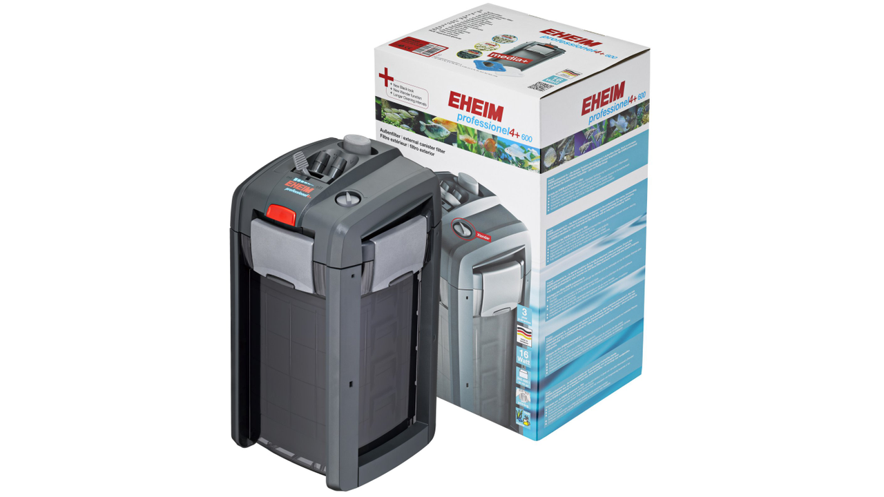 Eheim Professional 4+ 600 External Canister Filter for Aquariums - High Performance Water Filtration System for Freshwater & Saltwater Fish Tanks - Perfect for Large Home or Office Aquariums