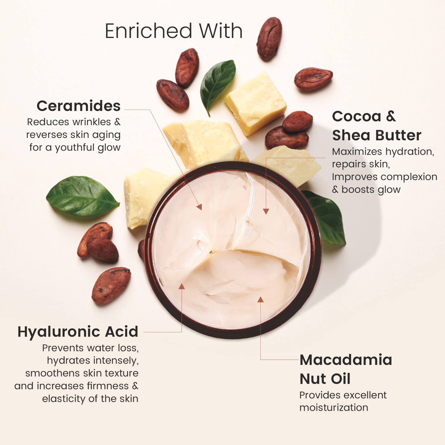 BRYAN & CANDY Cocoa Shea Body Butter - pH 5.5 Balanced, 72-Hour Moisturizing Cream for Dry Skin | 100% Vegan, Cruelty-Free | Perfect for Winter Care & Daily Hydration