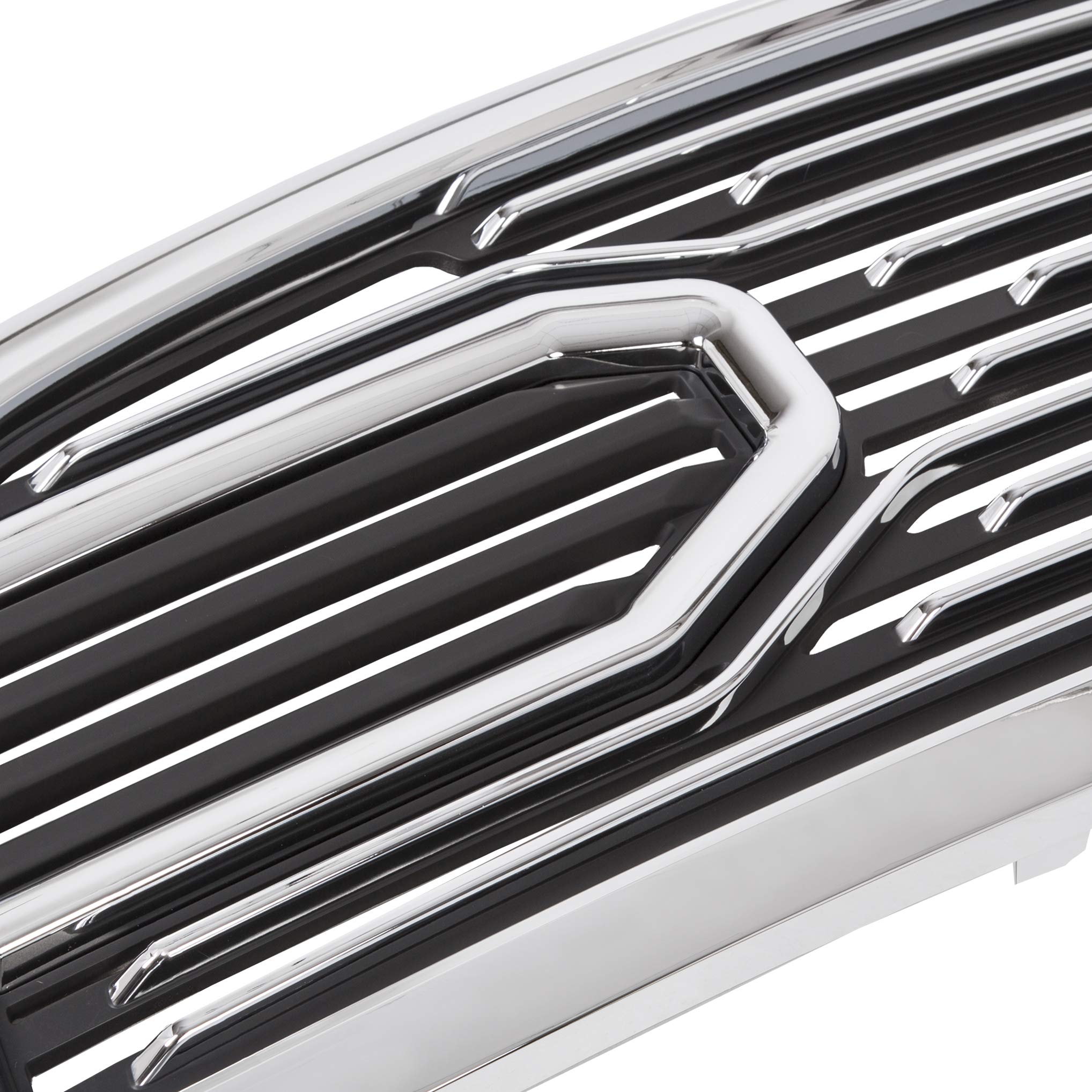 HECASA Front Hood Bumper Grille Replacement Shell for 2009-2012 Dodge Ram 1500 - Chrome Finish Without Lights | Perfect for Off-Roading & Truck Customization