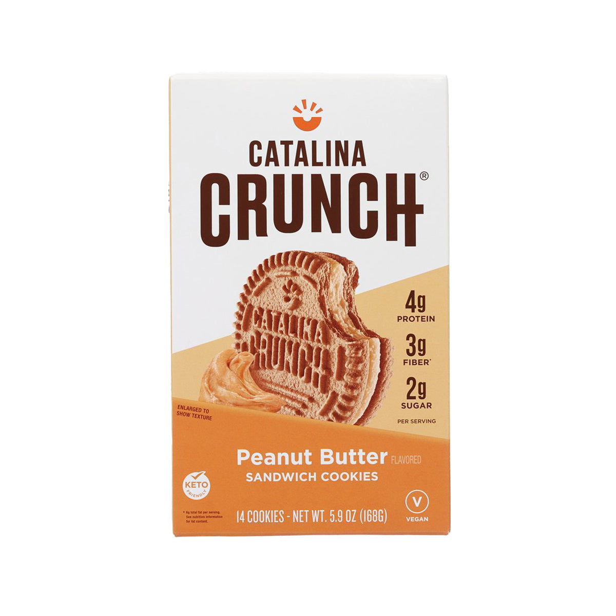 Catalina Crunch Peanut Butter Sandwich Cookies - 168g Gluten-Free Keto Snacks for Weight Loss & Low Carb Diet | Perfect for Office, Travel & Healthy On-The-Go Treats