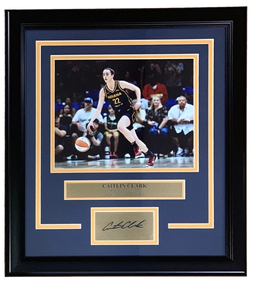 Authentic Caitlin Clark Framed 8x10 Indiana Fever Photo with Laser Engraved Signature - Perfect for Basketball Fans, Sports Memorabilia Collectors, and Home Office Decor