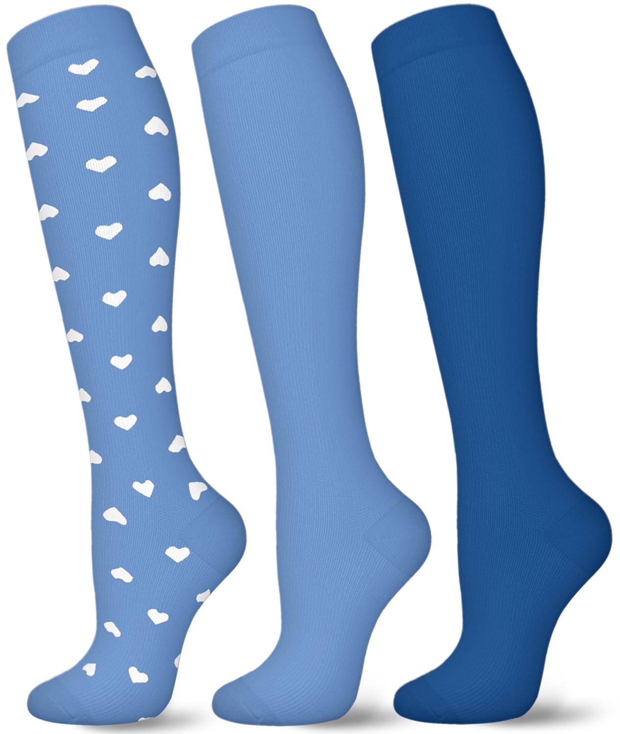 15-20mmHg Graduated Compression Socks for Women & Men - Medical Support Stockings for Nurses, Athletes, Travel & Flights - Improve Circulation & Reduce Swelling