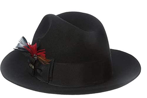 Scala Men's Felt Fedora Hat - Stylish & Comfortable for Outdoor Events