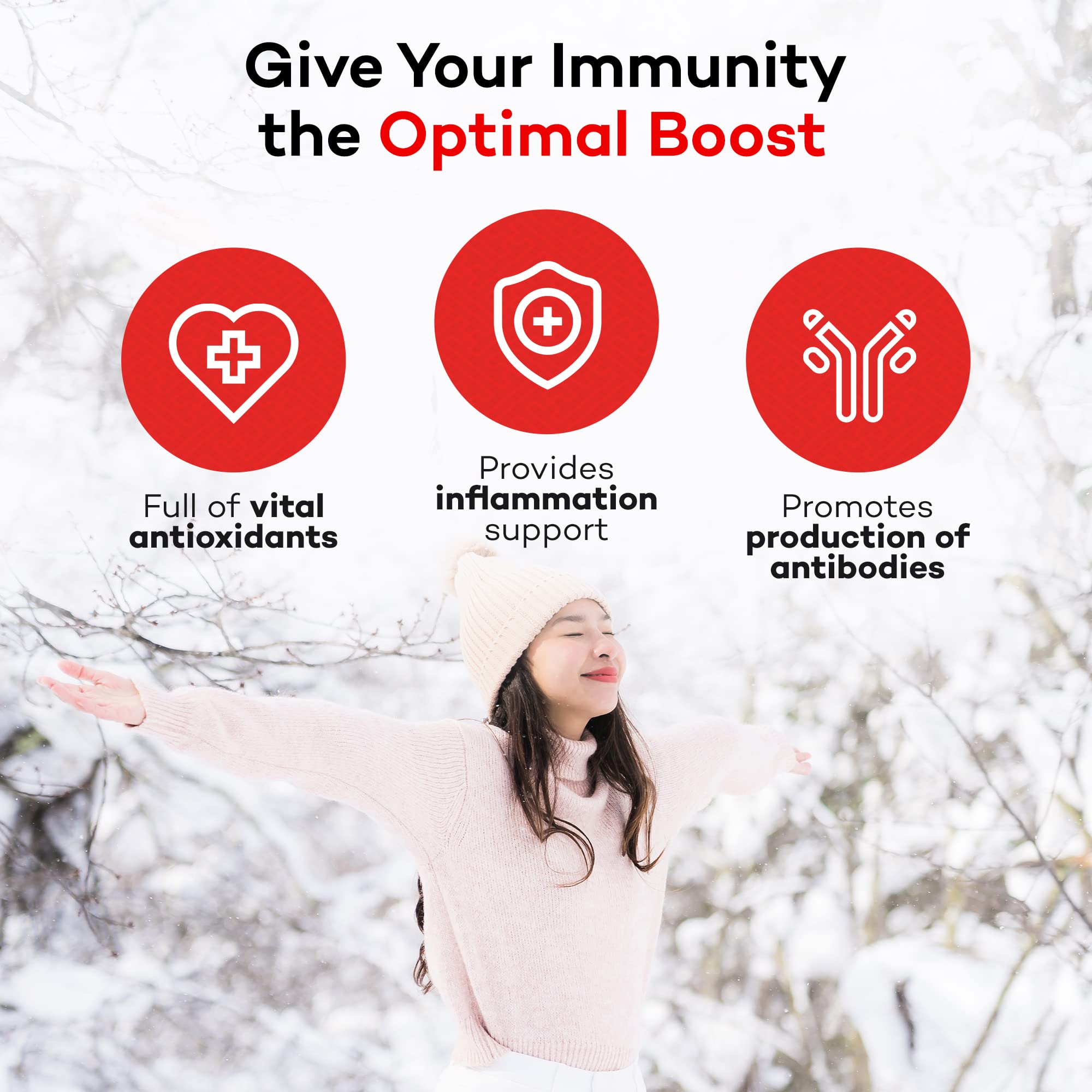 Daiwa Peak Immune 4 - Natural Immune System Booster Supplement with Omega 3 Krill Oil Capsules | Supports Immunity & Heart Health | Daily Wellness for Adults & Seniors