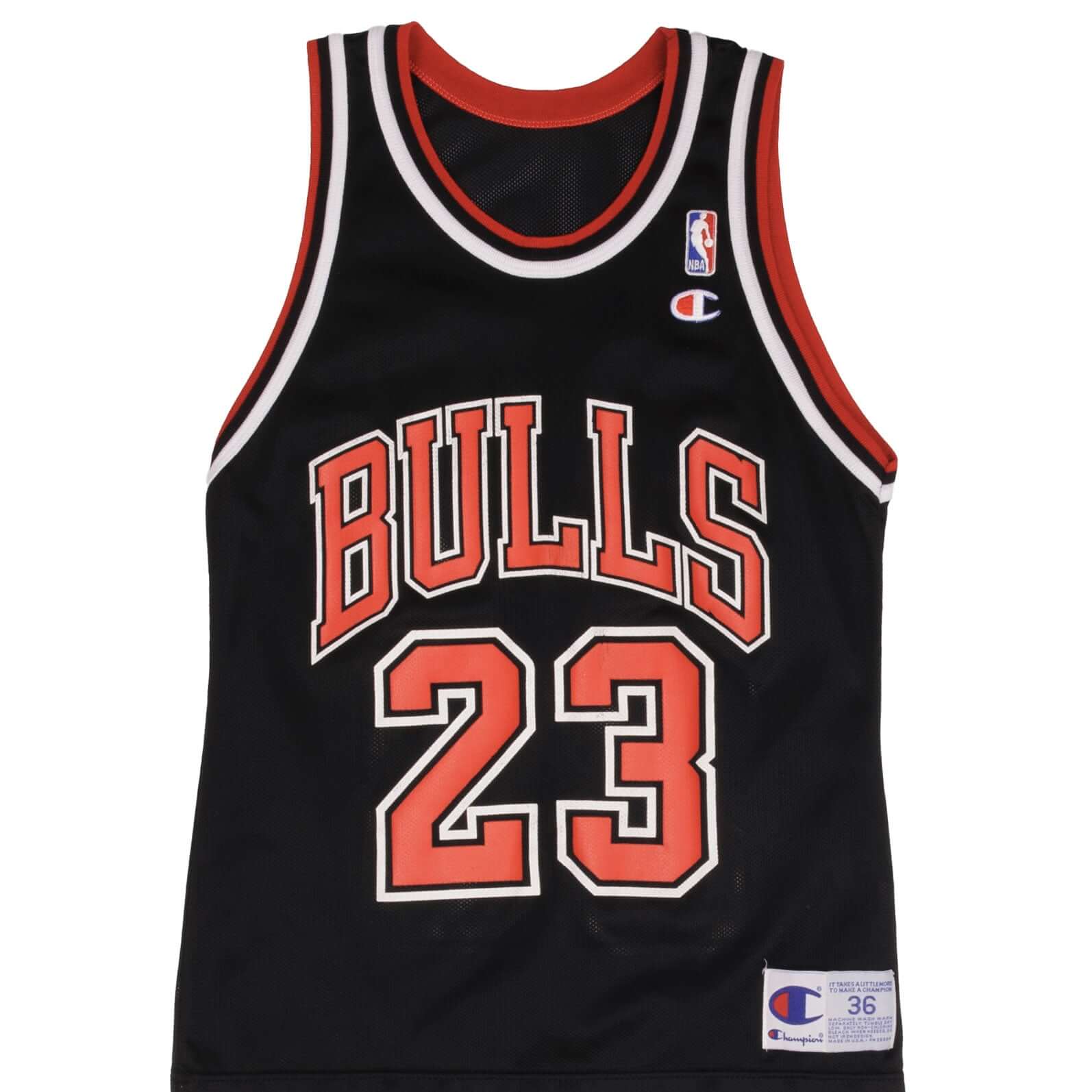 Vintage Champion NBA Chicago Bulls Jersey - Michael Jordan 1990s Retro Basketball Shirt Size 36 - Made in USA - Perfect for Sports Fans, Collectors, and Game Day Outfits