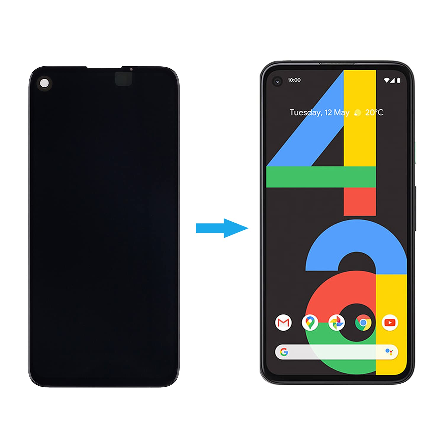 Google Pixel 4A 4G G025J LCD Digitizer Touch Screen Assembly Replacement - 5.81