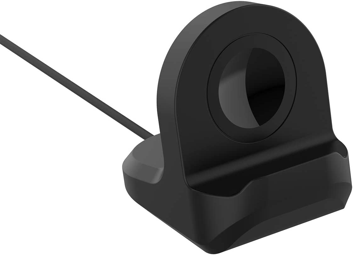TUCANA Compact Stand for Samsung Galaxy Watch 7/7 Ultra/6/6 Classic/5/5 Pro/4 Series - Nightstand Charging Dock with LED Display (Black) - Perfect for Bedside, Office & Travel Charging