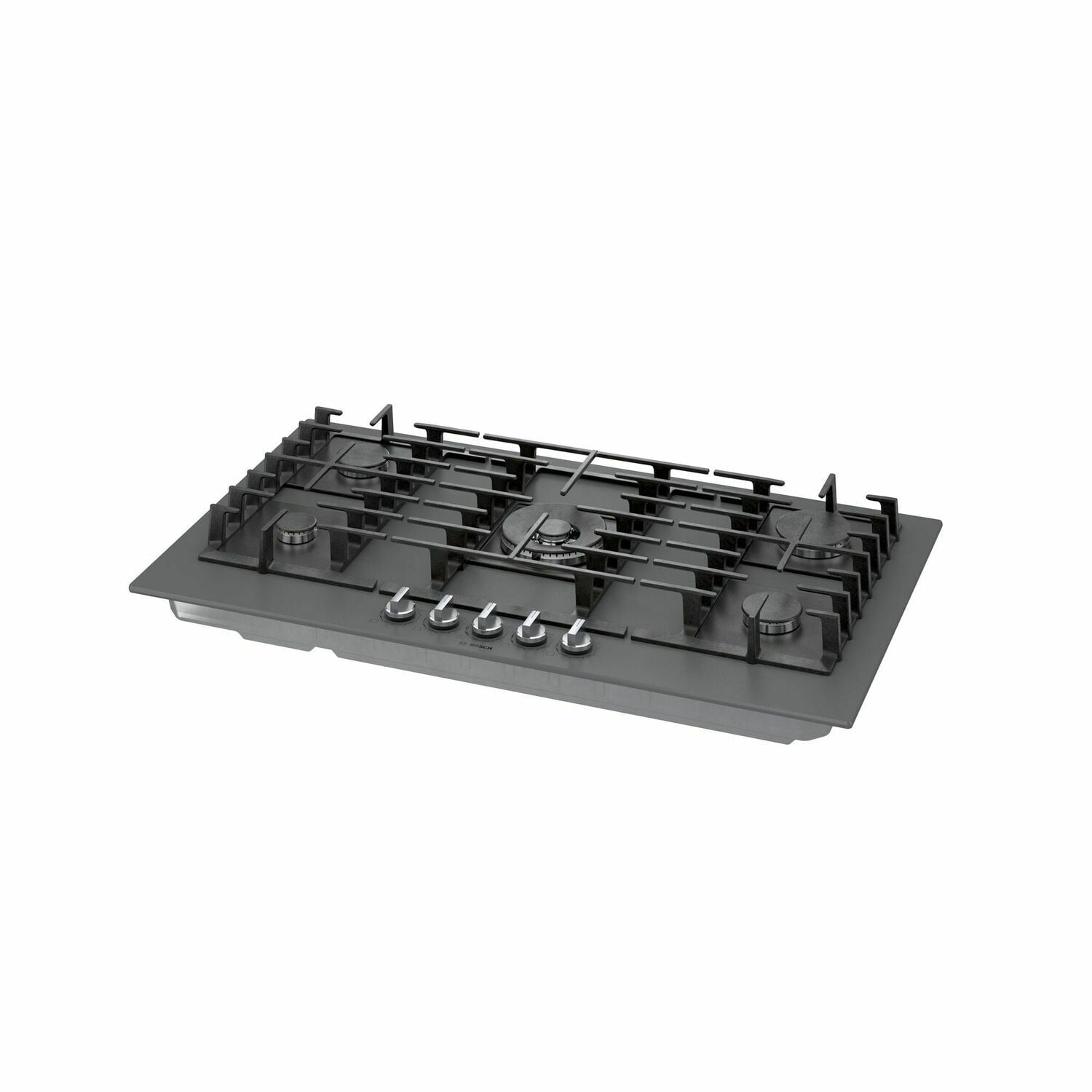 Bosch NGMP677UC 36-Inch Benchmark Gas Cooktop with Hard Glass Surface in Dark Silver - Perfect for Modern Kitchens & Professional Cooking