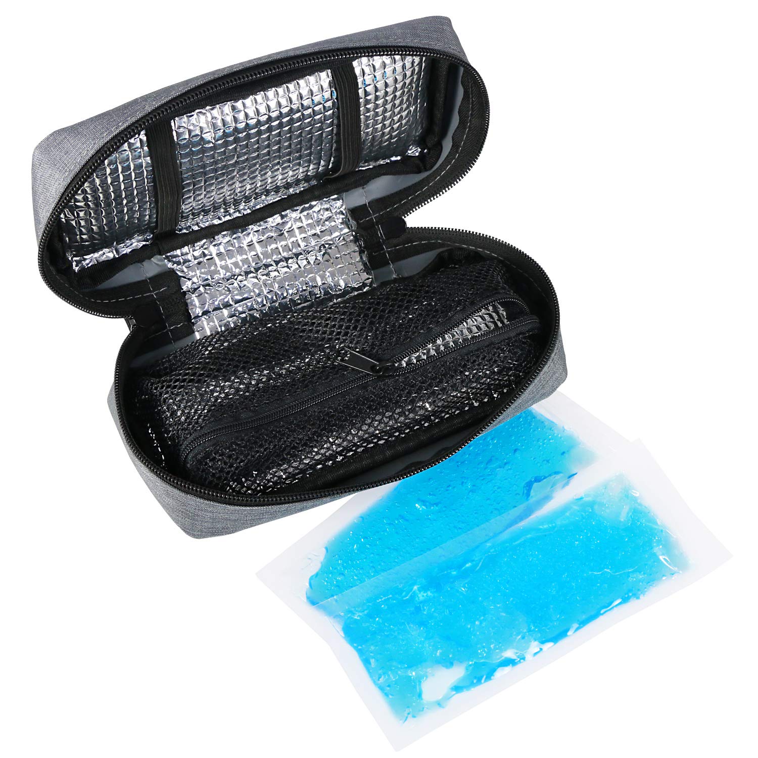 YOUSHARES Insulin Cooling Travel Case - Portable Diabetic Supplies Organizer Cooler Bag for Insulin Pen, Syringe, Glucose Meter & Diabetic Essentials | Perfect for Travel, Work & Outdoor Activities
