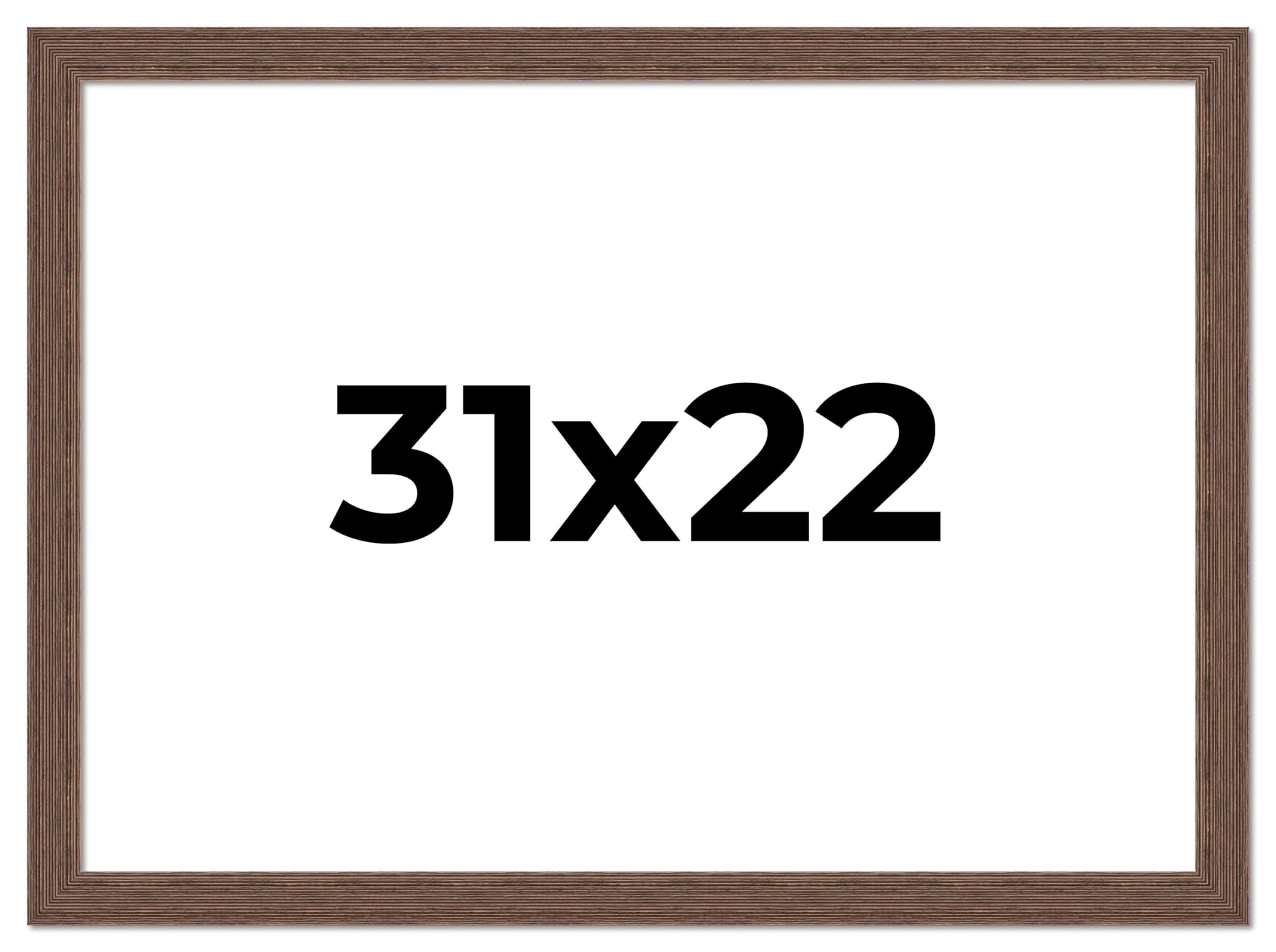 31x22 Inch Distressed Barnwood Picture Frame - Rustic Farmhouse Photo Frame with UV Acrylic Shatter Guard & Acid-Free Backing | Perfect for Wall Decor, Wedding Photos, and Home Office Display