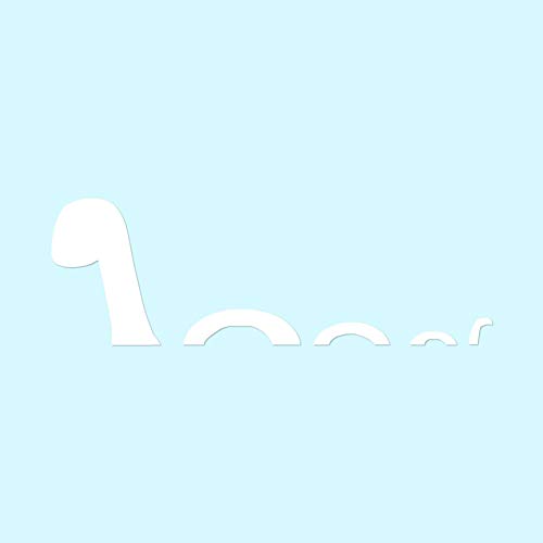 Nessie Monster Snake Vinyl Decal Sticker - 17x5.75 Inch Waterproof Decorative Sticker for Laptop, Car, Window, Wall - White Outdoor & Indoor Decoration