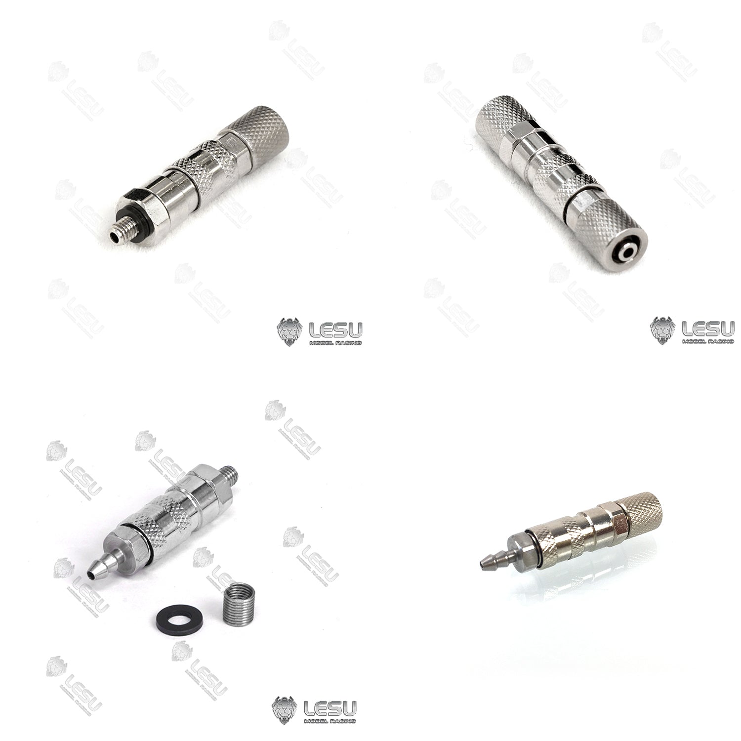 1/14 Scale LESU Metal Tubing Connector for RC Models - Compatible with TAMIYA Dump Trucks, Bulldozers, Excavators & Loaders | DIY Hydraulic System Parts for Construction Vehicle RC Enthusiasts | Perfect for Custom Builds and Scale Model Projects