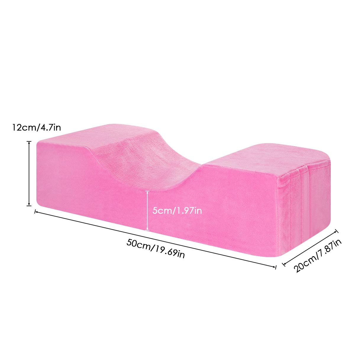 U-Shape Eyelash Extension Pillow with Neck Support - Pink Waterproof Beauty Salon Pillow for Lash Technicians & Clients - Perfect for Eyelash Extensions, Microblading & Spa Treatments