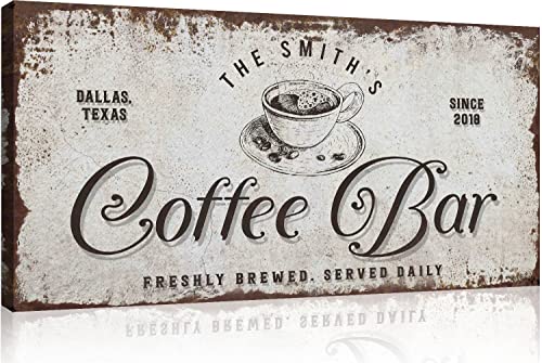 Personalized Rustic Coffee in Vintage Cup