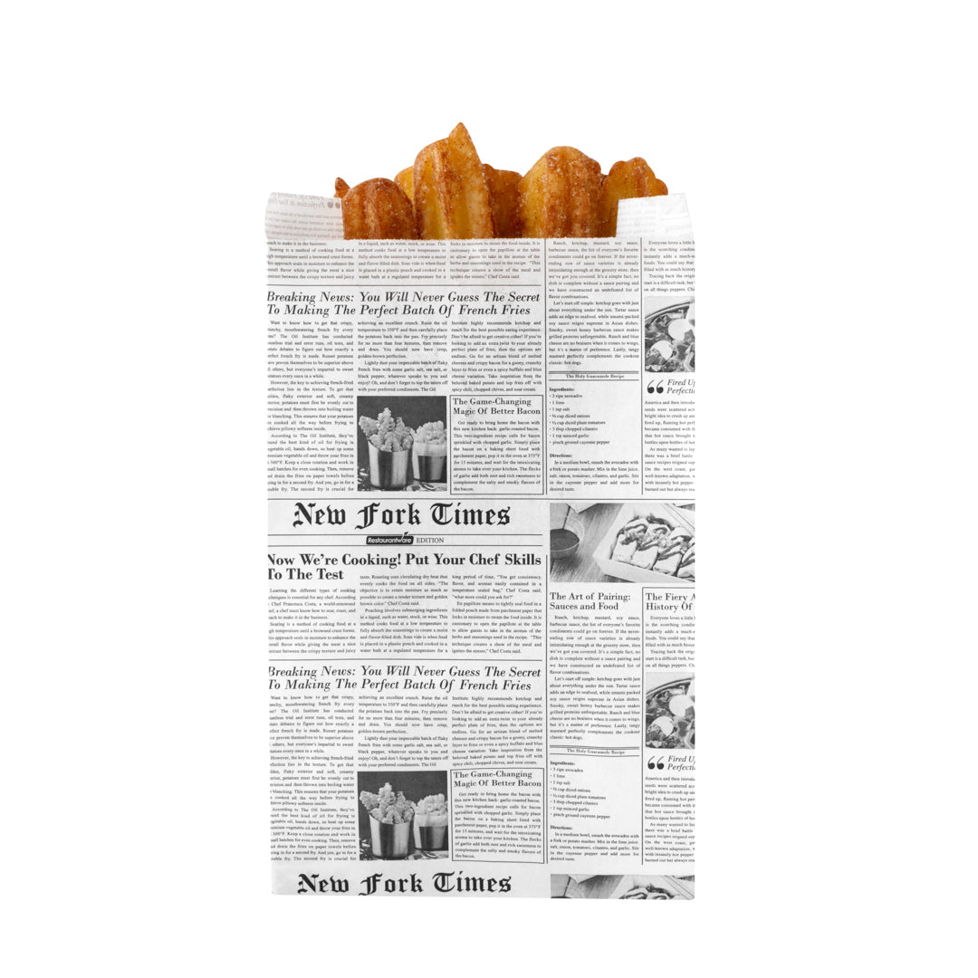 Eco-Friendly Newsprint Paper French Fry & Snack Bags - 5