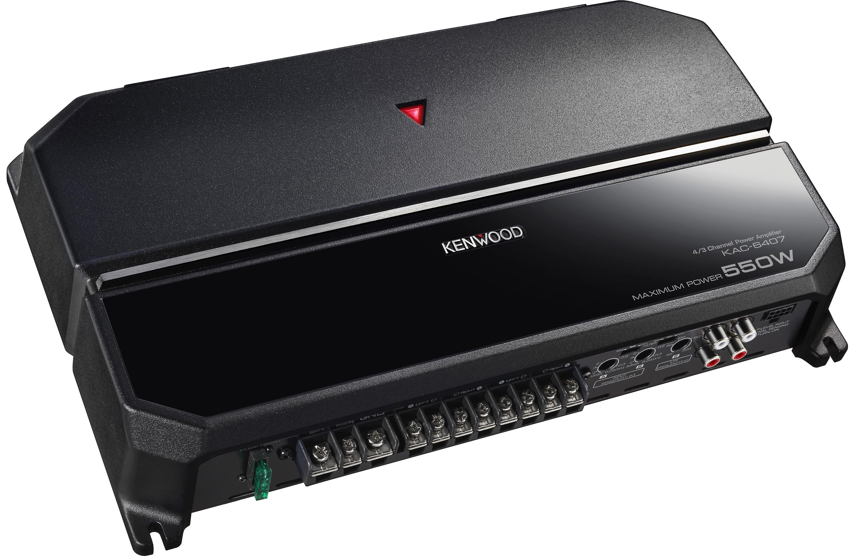 Kenwood KAC 6407 4 Channel Car Amplifier - 1000W High Power Audio Stereo Amp for Cars, Trucks & SUVs - Perfect for Upgrading Your Vehicle Sound System