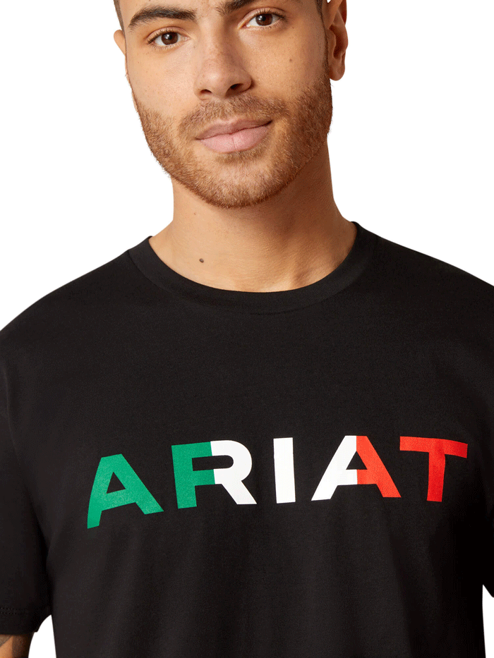 Ariat Men's Viva Mexico Short Sleeve T-Shirt - Black | Comfortable Cotton Tee for Casual Wear, Western Style & Outdoor Activities