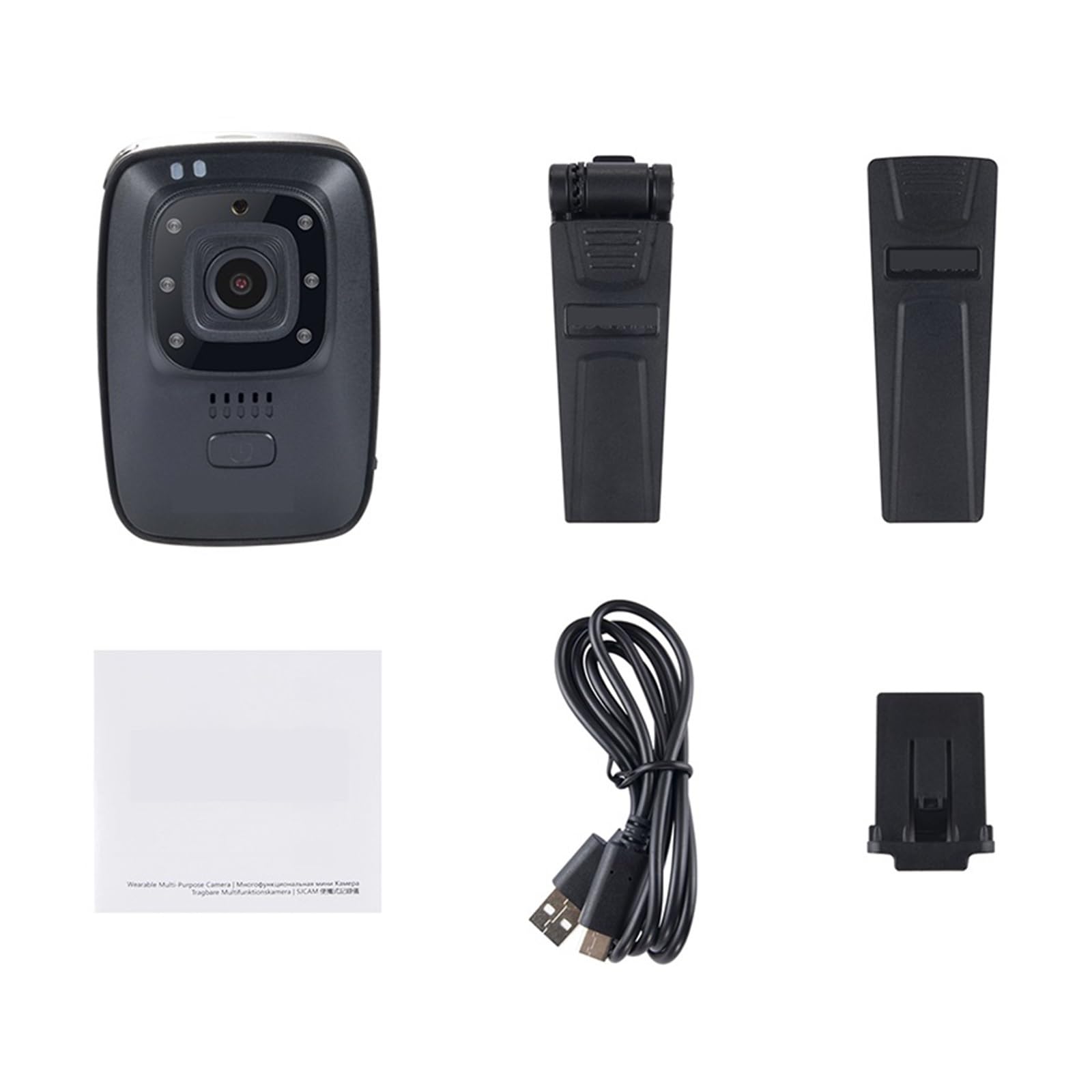 MZZYG 4K Action Camera - Wearable Body Camera with Stabilization, Infrared & Night Vision, Waterproof for Outdoor Sports, Police Enforcement, Nighttime Adventures (Standard)