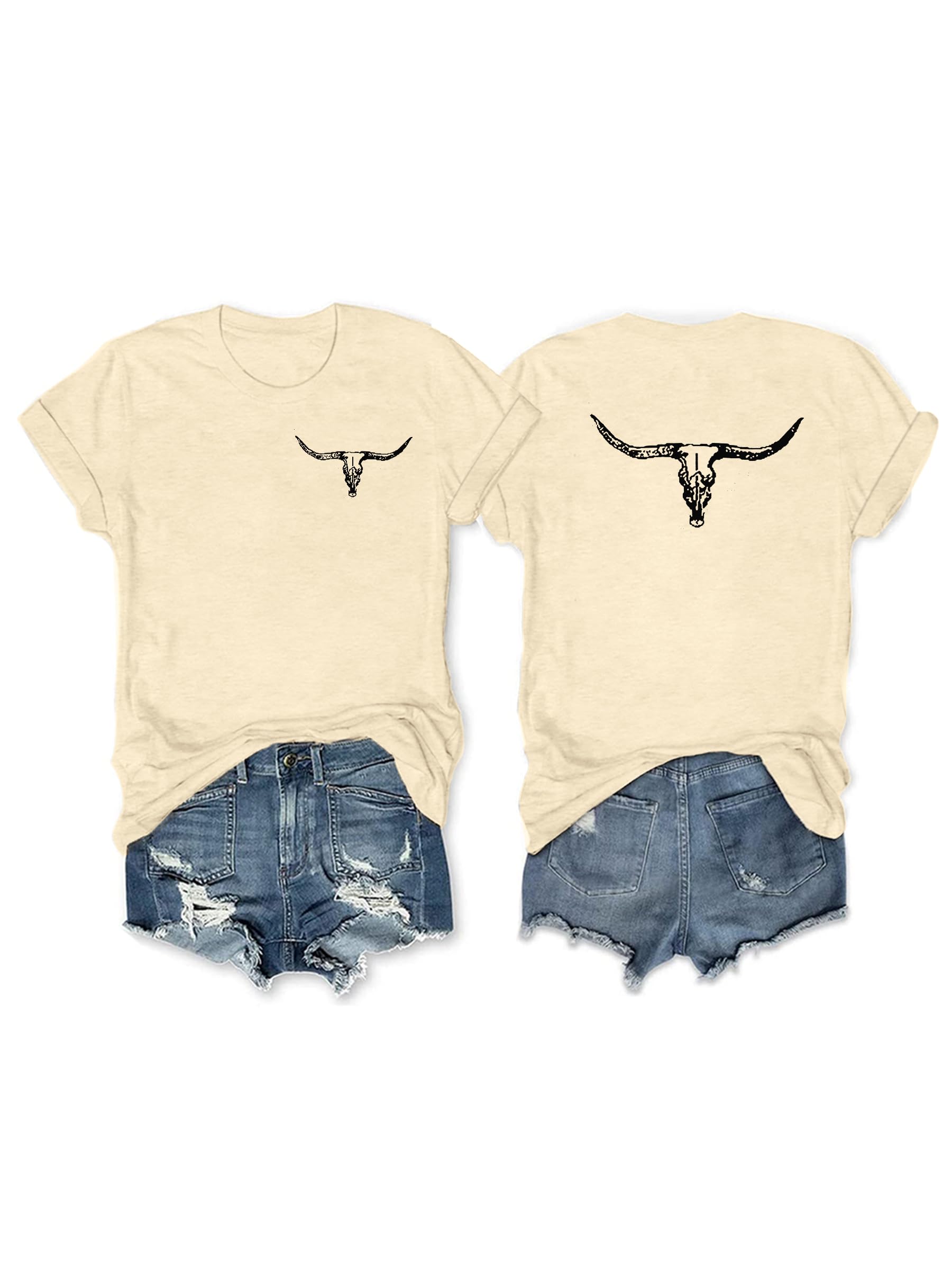 Anbech Women's Western Cowgirl Shirt - Rodeo Print Short Sleeve Tops for Cowboy Style | Perfect for Country Concerts, Rodeo Events & Western Fashion Outfits