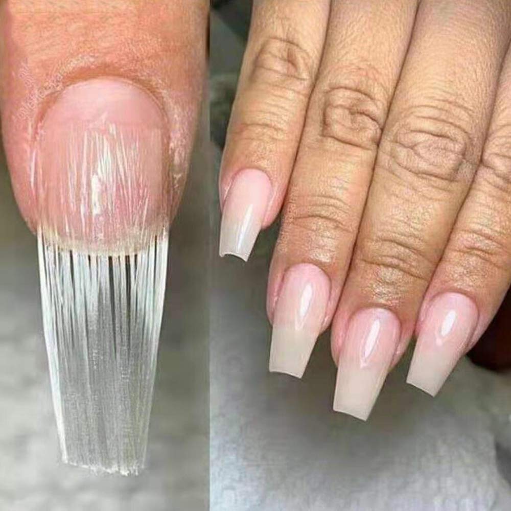Wowobjects® Professional Acrylic Nail Kit with Fiber Glass Extensions - Salon Quality Manicure Tools for Gel Nails, DIY Home Nail Art & Professional Salon Use