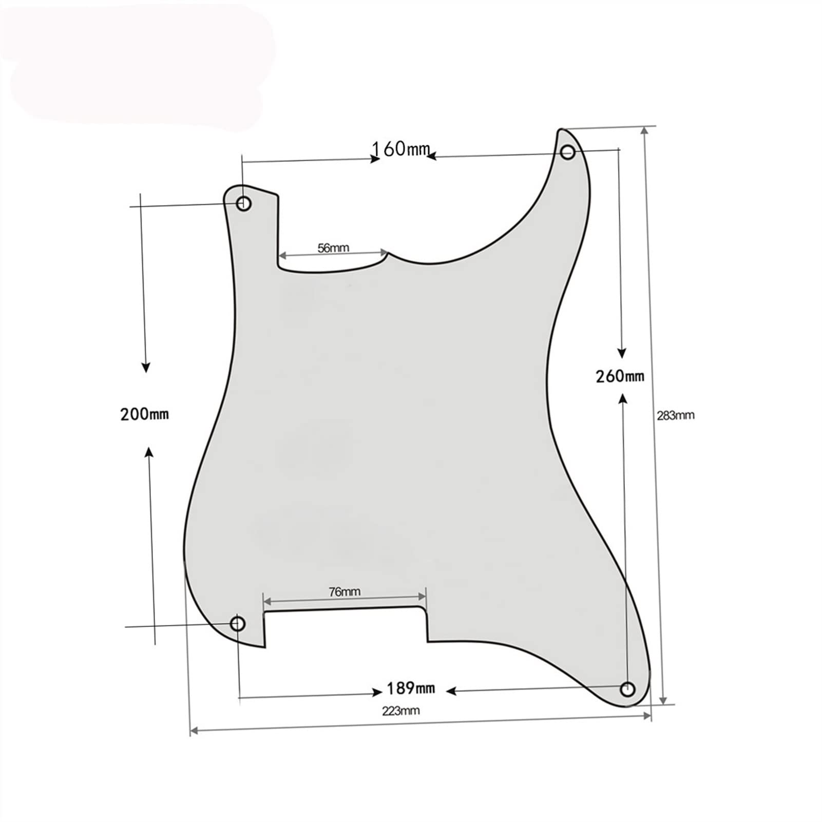TSTS Set of 4 Hole Blank Guitar Pickguard with Back Plate & Screws for ST Electric Guitar - DIY Replacement Parts (Color: 07) | Perfect for Guitar Repair, Customization & Upgrades