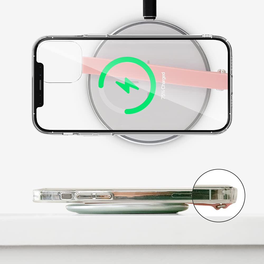 Sinjimoru C-Shaped Silicone Phone Grip Clip - Finger Strap Holder for iPhone & Samsung Cases (Wine Red) - Perfect for One-Hand Use While Driving, Shopping, or Taking Selfies