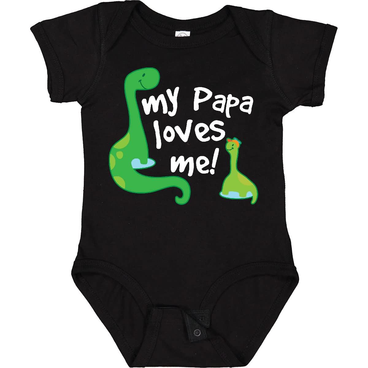 Inktastic My Papa Loves Me Dinosaur Baby Bodysuit - Cute Dinosaur Print Onesie for Infants & Toddlers - Perfect for Father's Day, Family Photos & Playtime