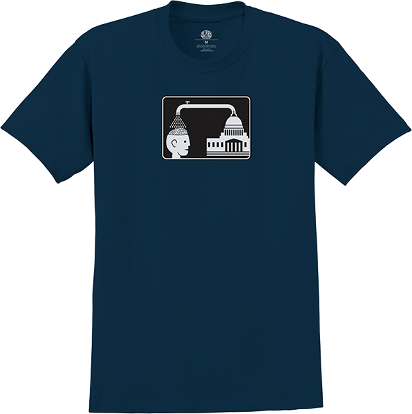 Alien Workshop Brainwash Graphic T-Shirt - Medium Size, Navy Blue - Perfect for Skateboarding, Streetwear & Casual Outfits