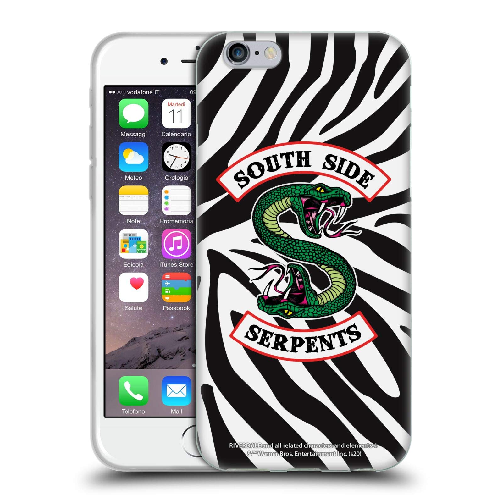 Officially Licensed Riverdale Zebra Logo South Side Serpents Soft Gel Case for Apple iPhone 6/6s - Stylish Protective Cover for Fans & Daily Use