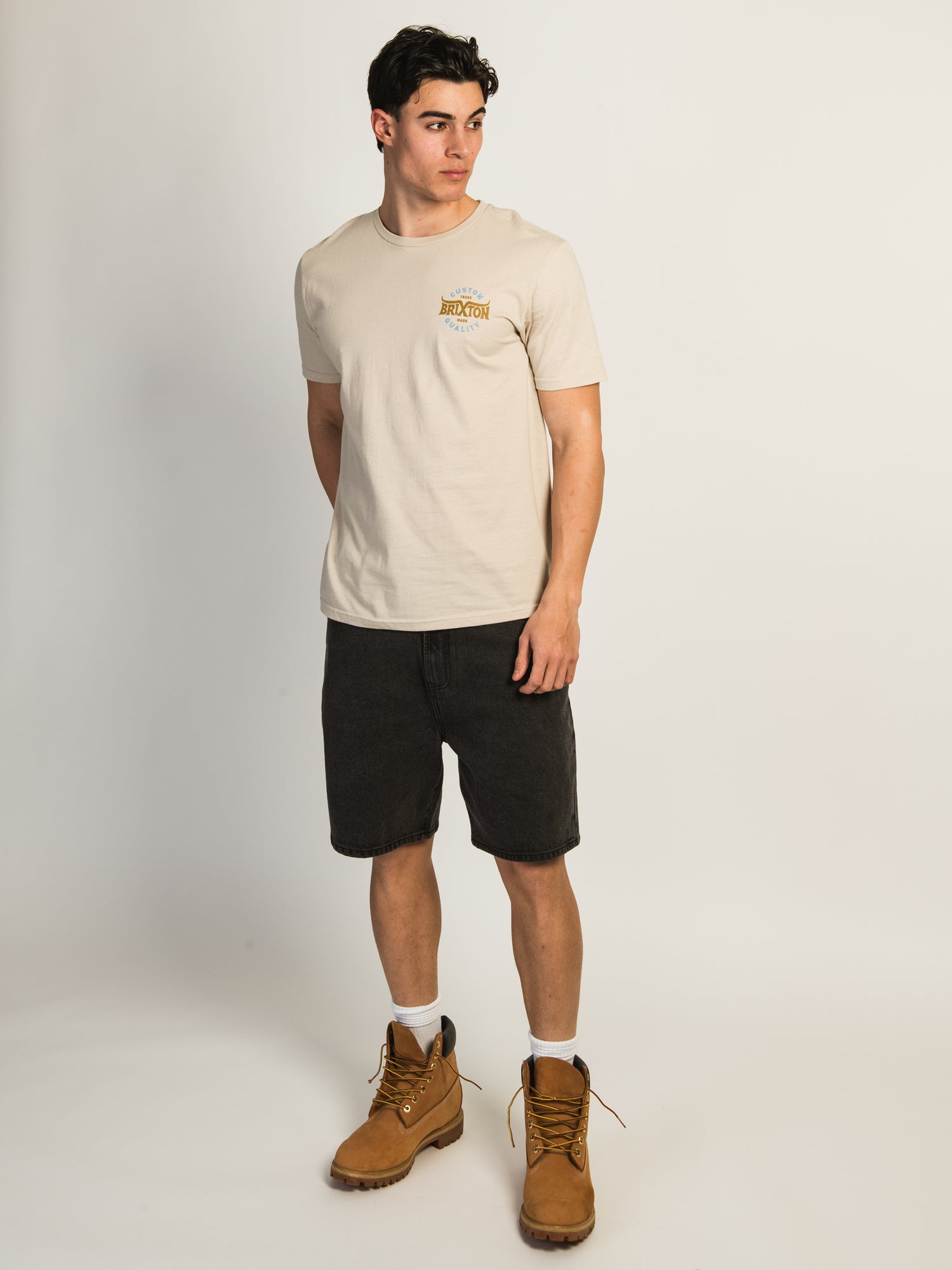 Brixton Gibson T-Shirt for Men - Comfortable Cotton Tee for Casual Wear, Street Style & Everyday Outfits