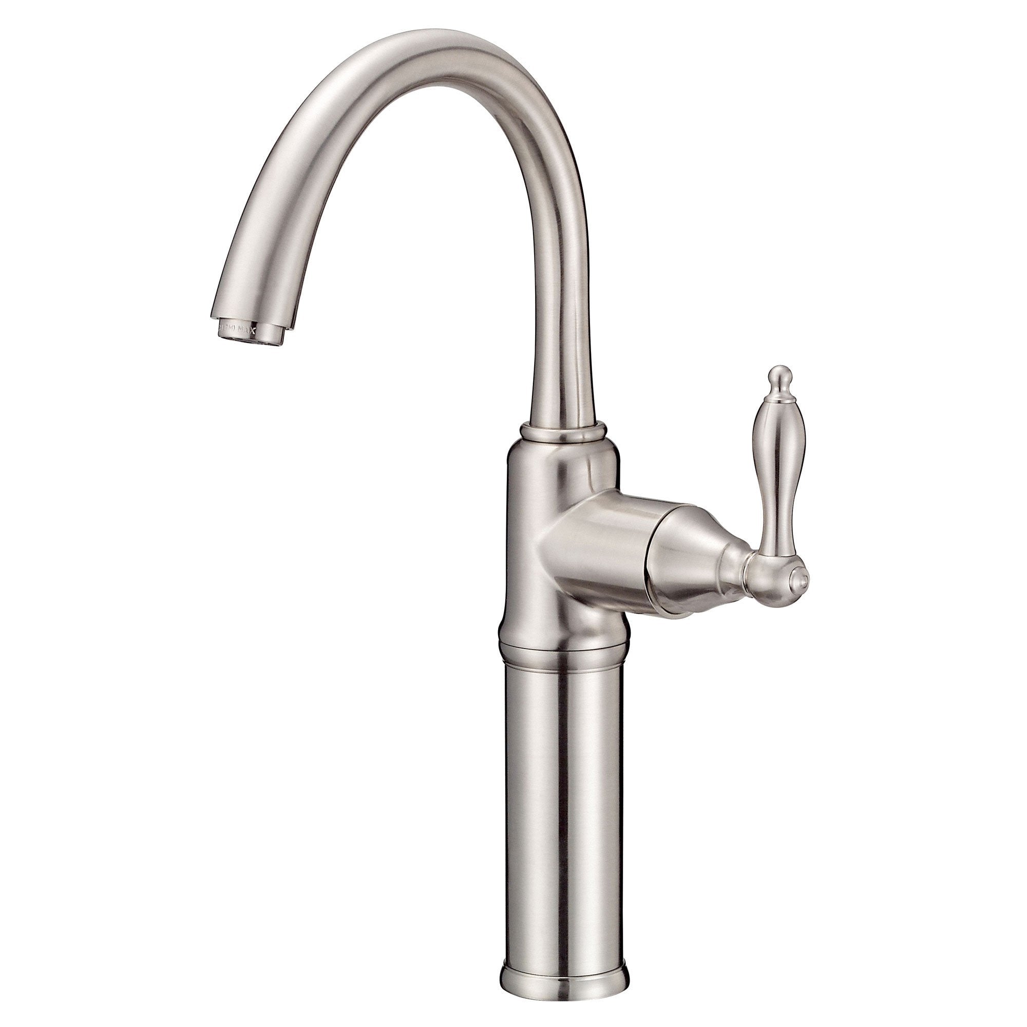Danze Fairmont Brushed Nickel Single Handle Vessel Sink Faucet with Grid Drain - Modern Bathroom Faucet for Vanity Sinks, Perfect for Powder Rooms and Guest Bathrooms