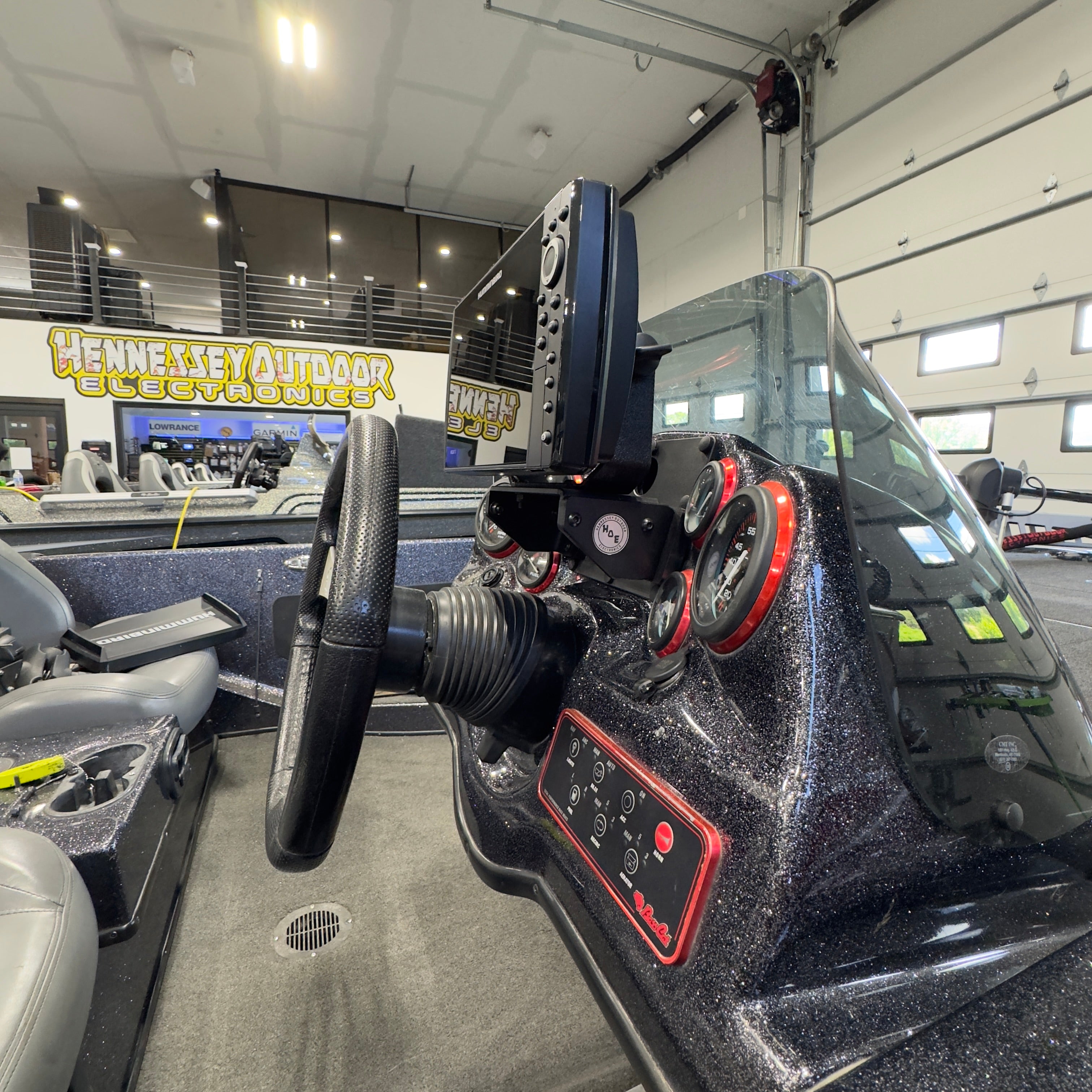 H.O.E. Single Console Mount System for Bass Cat Pantera II - Perfect for Fishing Boat Accessories & Marine Electronics Installation