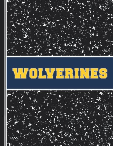 Wolverines College Ruled Composition Notebook - 8.5x11
