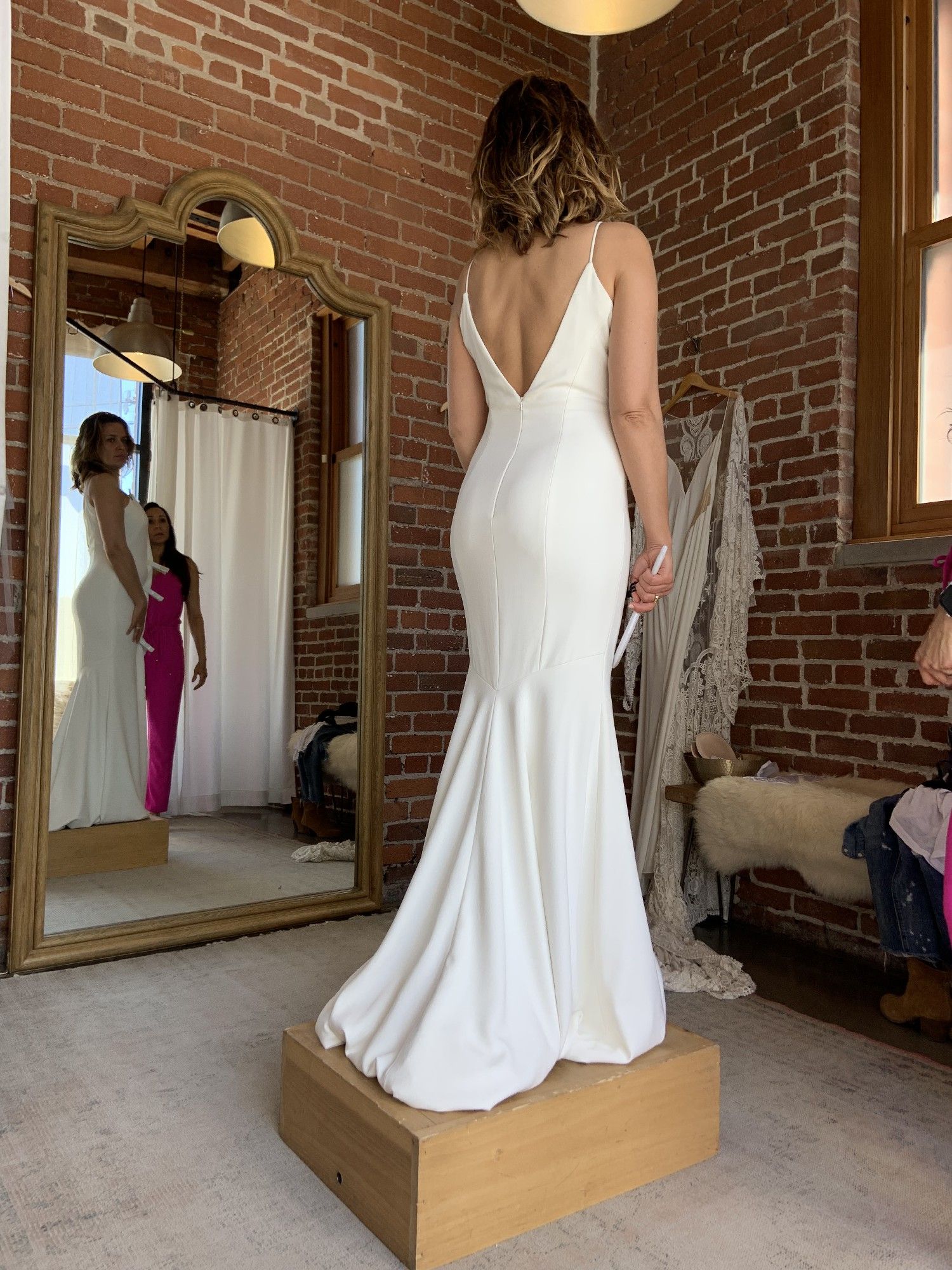 Theia Bruna 890541 Elegant Lace Wedding Dress for Bride - Perfect for Church Ceremony, Beach Wedding & Romantic Vow Renewal