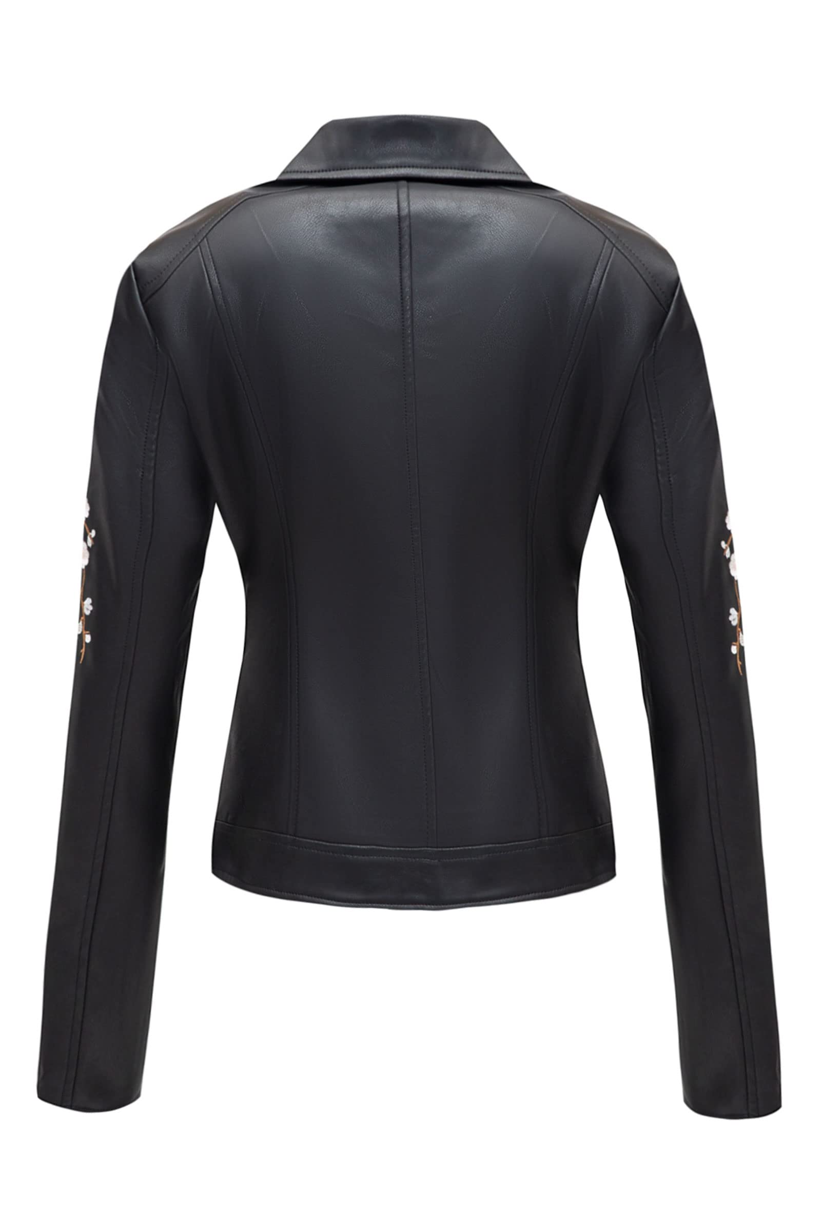 Bellivera Women's Faux Leather Casual Jacket - Trendy Lightweight Motorcycle Coat for Spring 2025 | Perfect for Biker Outfits, Streetwear & Everyday Fashion