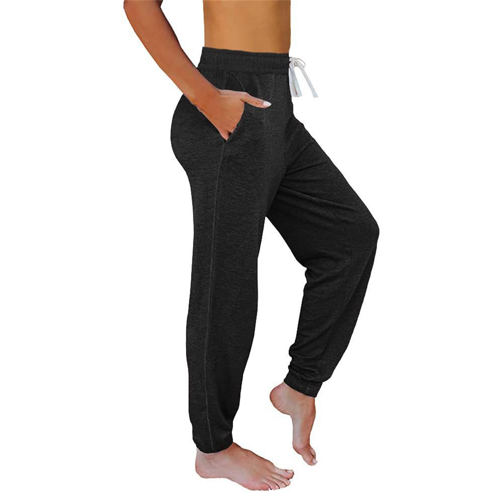 Canbebig Women's Jogger Pants 2023 - Soft Casual Sweatpants with Drawstring Elastic Waist, Loose Fit Jogging Trousers for Workout, Lounge & Everyday Wear