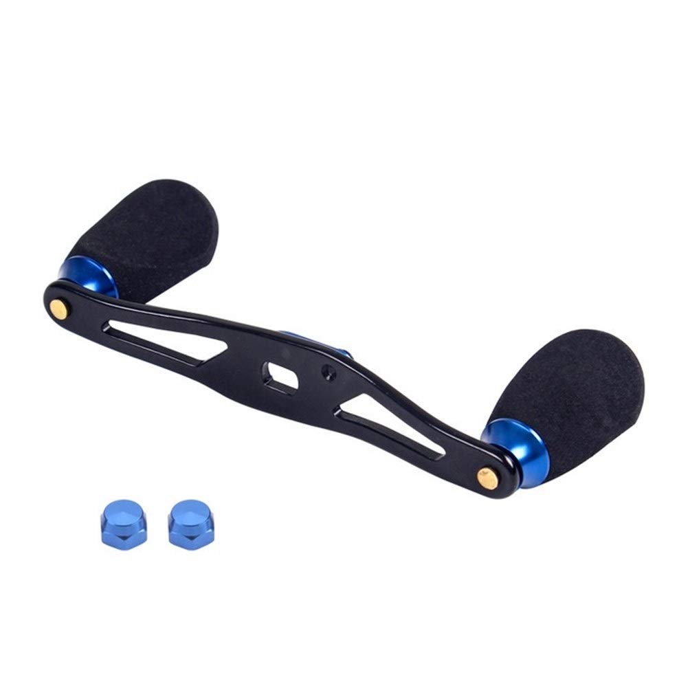 Premium EVA Knob Aluminum Alloy Fishing Reel Handle - Compatible with Baitcasting & Spinning Reels - 4 Bearings, Blue - Perfect for Saltwater & Freshwater Fishing Accessories