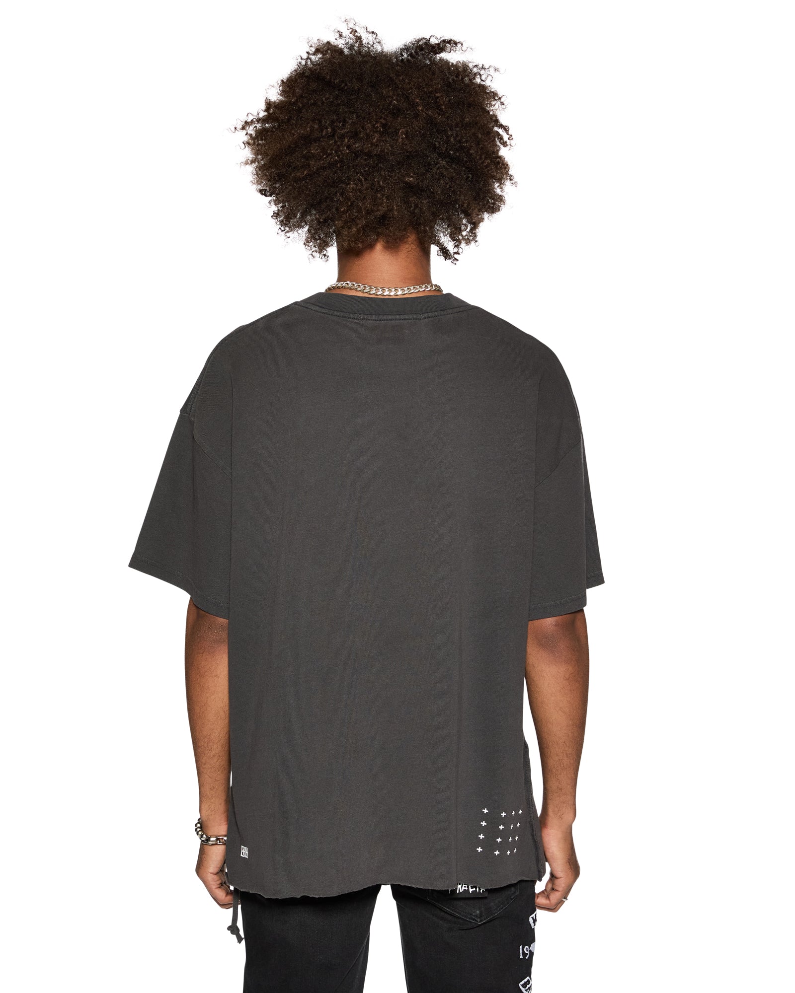 BADDIES EKCESS Short Sleeve T-Shirt - Faded Black for Men & Women | Casual Streetwear & Everyday Outfit