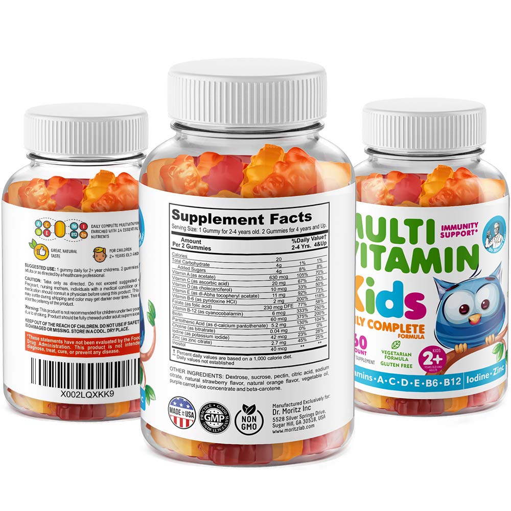 DR. MORITZ Ultimate Kid's Health Pack - Immune Support & Daily Wellness Vitamins for Children - Perfect for School, Travel & Active Lifestyles