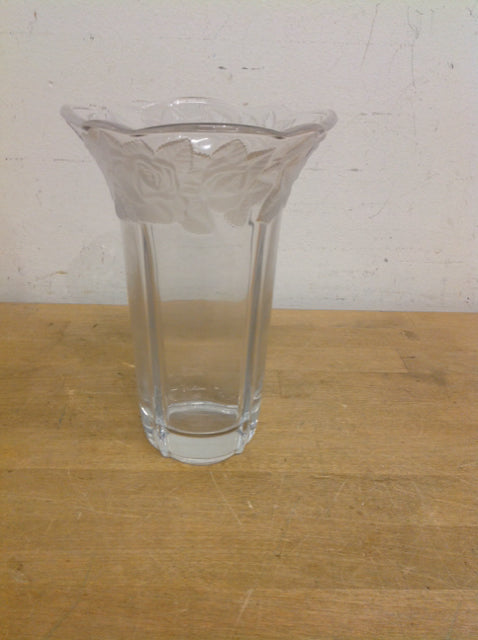 7.5 Inch Frosted Rose Glass Vase - Elegant Floral Centerpiece for Weddings, Home Decor & Gift Giving