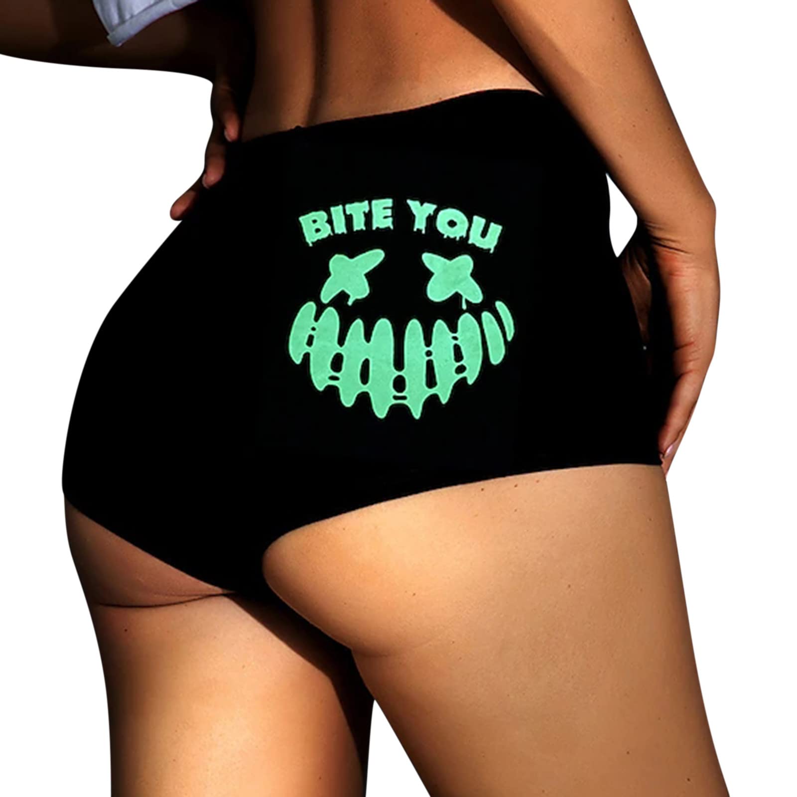 Sexy Women's Boy Shorts Underwear Size 10 - High Waist Lingerie Panties with Print - 1 Piece Cotton Comfortable Underwear for Everyday Wear & Sleepwear