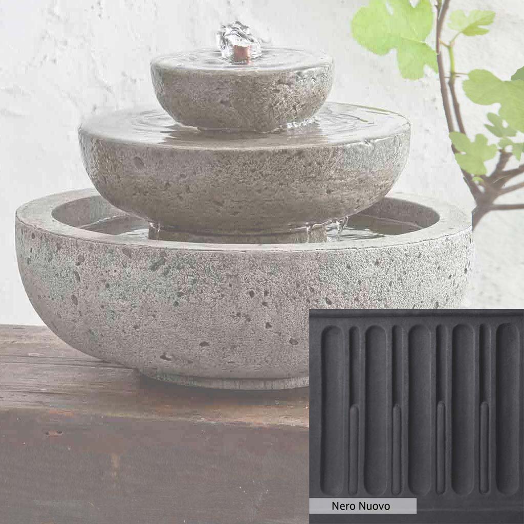 Campania International M Series Platia Outdoor Water Fountain - Elegant Garden Decor for Patio, Yard, and Landscape Design