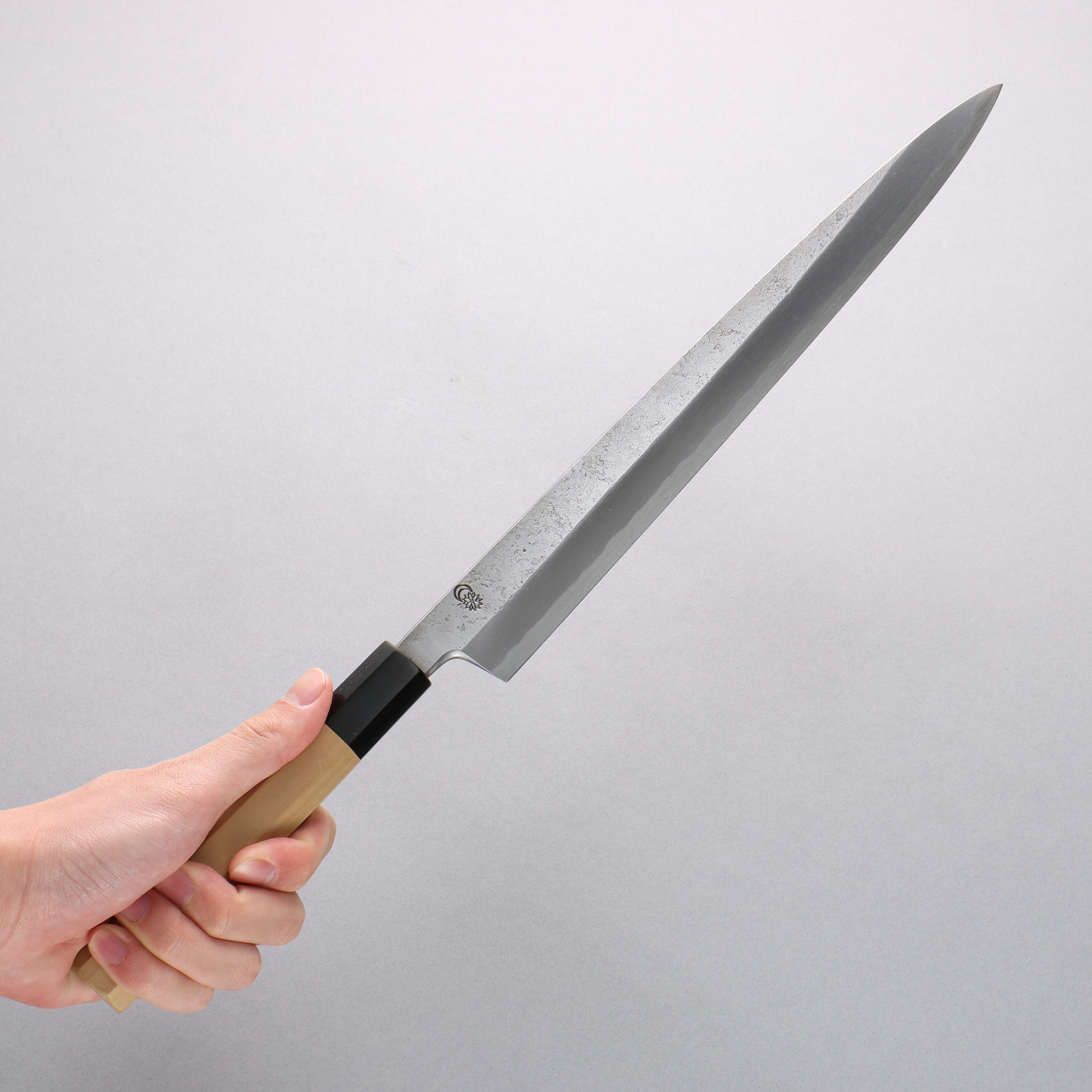 Premium Kikuzuki White Steel No.2 Nashiji Yanagiba 300mm Sushi Knife - Magnolia Wood Handle - Professional Japanese Sashimi & Sushi Chef Knife for Precision Cutting & Food Presentation