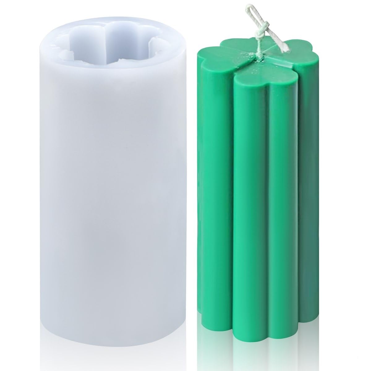 53ARTS 3D Cylinder Silicone Candle Molds for DIY Wedding, Party & Festival Candles - Reusable & Flexible (1-Pack) - Perfect for Home Decor, Gifts & Special Events