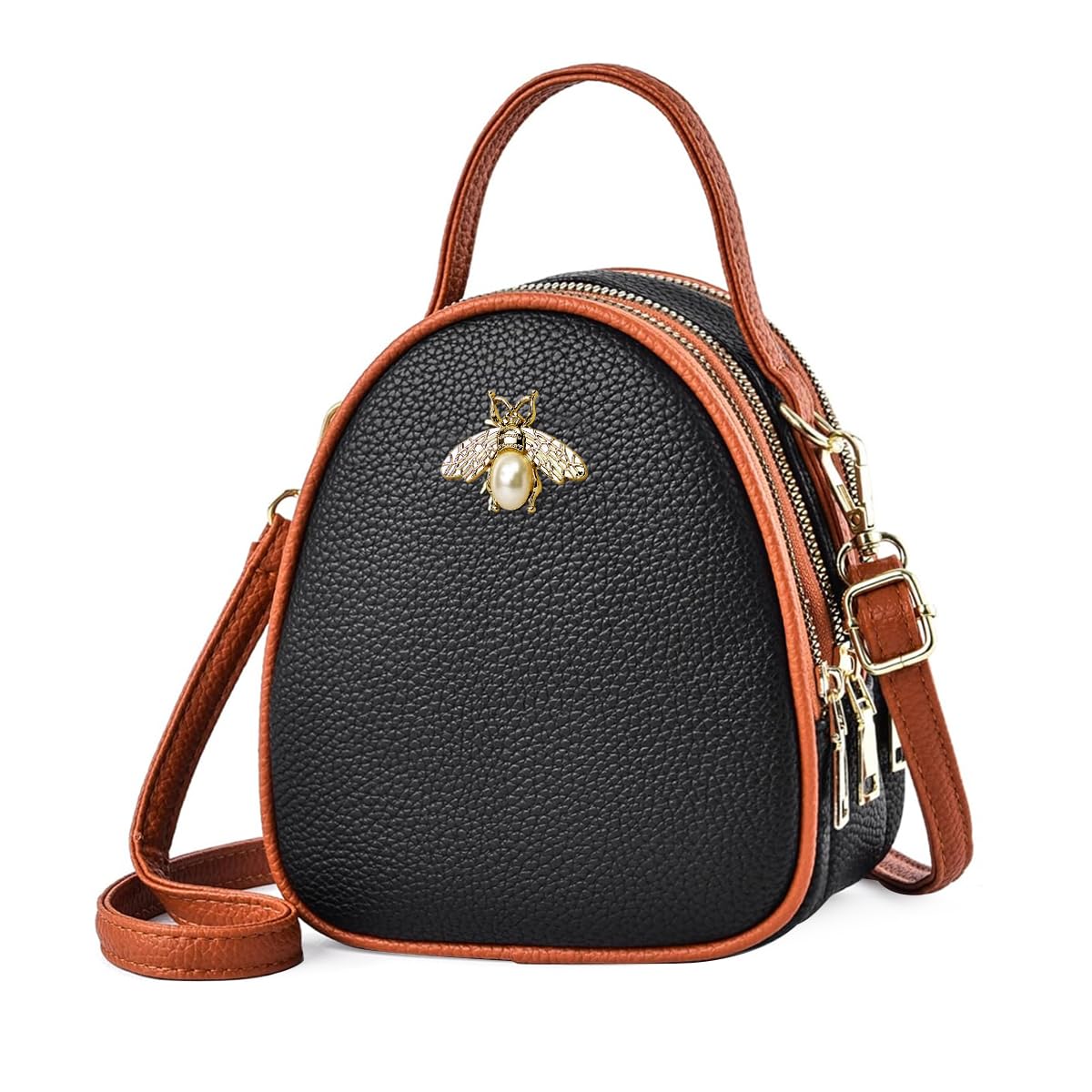 PALAY® Women's Fashion PU Sling Bag - Small Crossbody Shoulder Purse with Detachable Strap, Multi-Layer Design for Daily Use | Perfect for Work, Travel, Shopping & Casual Outings