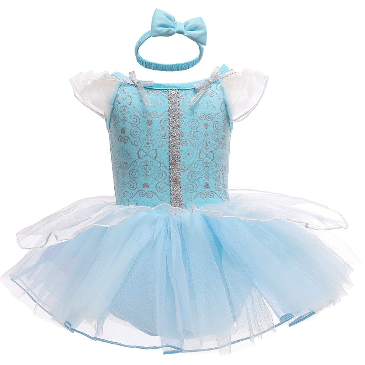 Baby Girls Halloween Costume Princess Tutu Dress with Headband - Birthday Party, Christmas Outfit & Fancy Dress for Special Occasions